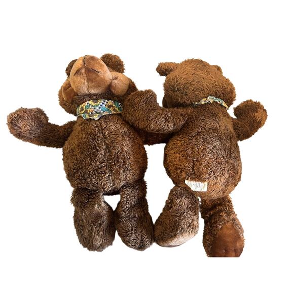GUC Lot of 2 Goffa International Brown Teddy Bears Identical 17" Cuddly - Picture 1 of 6